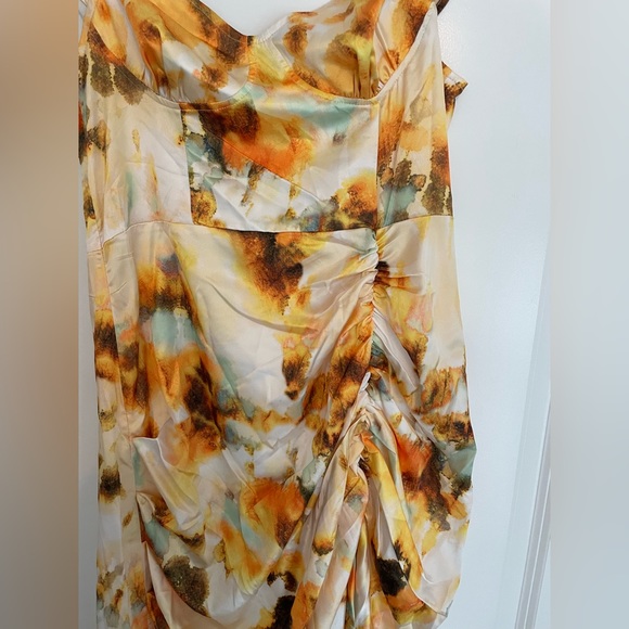 Cider illusion tie dye ruched midi dress - Picture 3 of 8